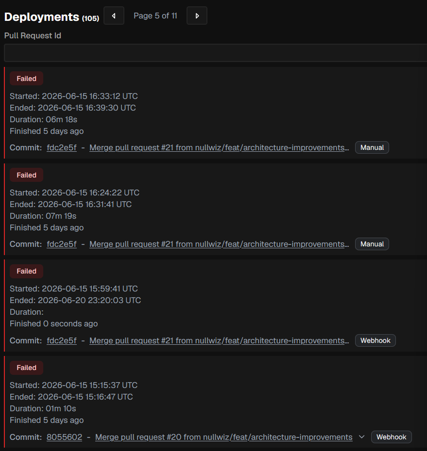 Coolify Deploy Failure